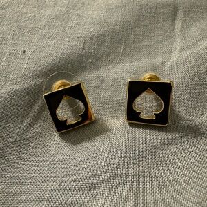 KATE SPADE LOGO EARRINGS. Never worn